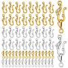 100Pcs 2 Colors Tibetan Style Hook and S-Hook Clasps FIND-PH0060-07-1