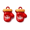 Christmas Themes Baking Paint Alloy Pendants FIND-G097-02D-1