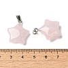 Natural Rose Quartz Pendants G-H035-02P-3