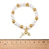 Brass Stretch Bracelets BJEW-C098-07A-5