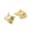 Brass Pave Cubic Zirconia Charms CU-CBA6A75-03G-11-2