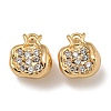 Brass Micro Pave Clear Cubic Zirconia Charms KK-U037-12G-03-1