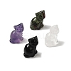 Natural Gemstone Cat Healing  Figurines DJEW-D010-02-1