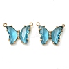 Brass Pave Faceted Glass Connector Charms FIND-Z020-03C-1