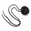 Polka Dot Pattern Fabric Rose Tie Choker Necklaces for Women NJEW-Z022-01D-2