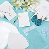 100Pcs Rectangle Paper One Pair Earring Display Cards CDIS-SC0001-14-3