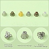 600PCS 6Colors Iron Bead Caps IFIN-YW0003-06-4