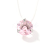 Flat Round Plastic Pendant Invisible Cord Necklaces for Women JB6177-10-2