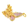 Rack Plating Brass Enamel Pendants KK-Z054-4G-02-2