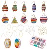 DIY Beads Geometry Drop Earring Making DIY-SZ0007-02-1