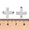 316 Surgical Stainless Steel Micro Pave Cubic Zirconia Links connectors STAS-K178-13P-3