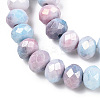 Faceted Electroplated Glass Beads Strands X-GLAA-C023-02-B06-3