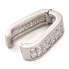 925 Sterling Silver Micro Pave Clear Cubic Zirconia Twister Clasps STER-U005-07P-2