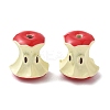 Spray Painted Alloy Beads FIND-C074-10KCG-02-1