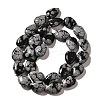 Natural Snowflake Obsidian Beads Strands X-G-I377-A28-3