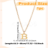 304 Stainless Steel Letter Pendant Necklaces NJEW-LP0001-53B-G-2