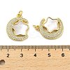 Brass Micro Pave Clear Cubic Zirconia Pendants KK-K365-16G-3