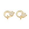 Brass Micro Pave Cubic Zirconia Lobster Claw Clasps KK-A161-02G-5