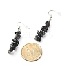 Natural Obsidian Chip Beads Dangle Earrings EJEW-JE04649-10-3