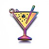 Rainbow Color Alloy Pendants PALLOY-S180-185-NR-3
