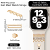12Pcs 12 Style Flower & Wave & Rectangle Crystal Rhinestone Watch Band Charms Set with Imitation Pearl FIND-PH0007-68-2