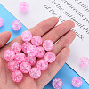 Transparent Crackle Acrylic Beads MACR-S373-66B-N02-4