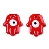 Opaque Handmade Lampwork Pendants LAMP-T011-15-B04-2
