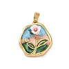 Brass Enamel Pendants KK-S502-02P-1