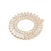 Brass Micro Pave Cubic Zirconia with Glass Pendants KK-Q026-19G-2