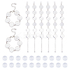 8Pcs Round 304 Stainless Steel Cabochon Setting Bracelets BJEW-AB00019-1