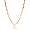 1Pc 304 Stainless Steel Letter Pendant Necklaces NJEW-LP0001-33Q-G-1