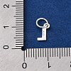 925 Sterling Silver Letter Charms STER-C012-01S-L-3