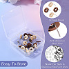 20Pcs 2 Styles Donut Shape Natural Ash Wood Stud Earring Findings EJEW-TA0001-35-5