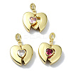 Rack Plating Real 18K Gold Plated Brass Pendants KK-B084-04G-1