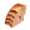 5-Slot Assemble Deer Wooden Desktop Paper Organizer File Holder ODIS-WH0026-28-1