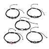 Round Natural Mixed Gemstome Bead Braided Bracelets for Women BJEW-JB13332-2