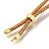 Braided Cotton Cord Slider Bracelet Making MAK-R001-01G-23-3