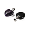 Natural Fluorite Heart Pendants STAS-R154-01P-2