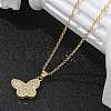 Brass Micro Pave Clear Cubic Zirconia Pendants Necklaces NJEW-M088-03G-02-4