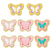 8Pcs 4 Colors Embroidery Style Cloth Iron on/Sew on Patches PATC-FG0002-17-1
