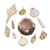 Natural Mixed Shell Pendants SHEL-K009-01-1