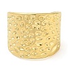304 Stainless Steel Grooved Open Cuff Ring for Women RJEW-I098-25G-2