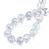 Transparent Glass Beads Strands EGLA-T008-14B-02-4
