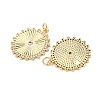 Brass Micro Pave Cubic Zirconia Pendants KK-K408-20G-2