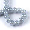 Electroplate Glass Beads Strands X-EGLA-Q062-8mm-E06-3