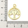 Brass Micro Pave Cubic Zirconia Pendants FIND-Z023-16G-3