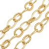Brass Textured Oval Link Chains CHC-L054-17G-1