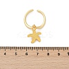 Starfish Brass Enamel Open Cuff Rings for Women RJEW-U057-03G-5