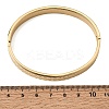 304 Stainless Steel Tartan Textured Hinged Cuff Bangles for Women SA-CBAC920-10G-5