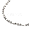 Adjustable Slider Brass Ball Chain Necklaces for Men Women NJEW-G160-13P-2